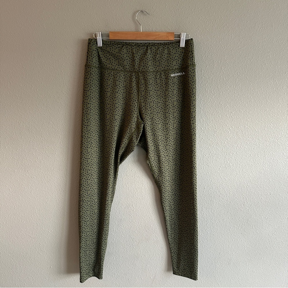 Merrell Olive Green Triangle Pattern Leggings XL